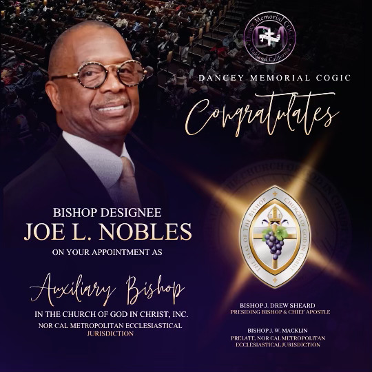 Dancey Memorial COGIC - Oakland CA on Echelon Local | Bishop Designee Joe L. Nobles